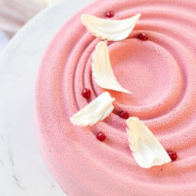 Raspberry Mousse Cake.